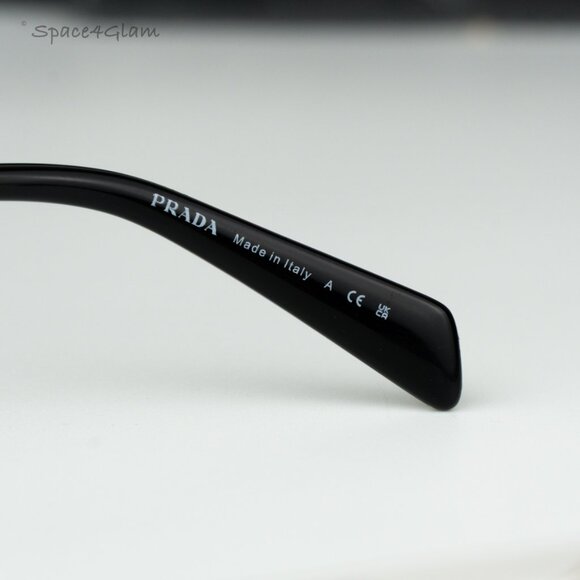 Prada Women Sunglasses Silver Grey Gradient Geometric PRA51S 1BC90A BRAND NEW - Picture 11 of 12